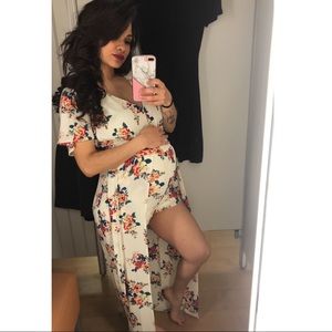 Cute floral romper with train